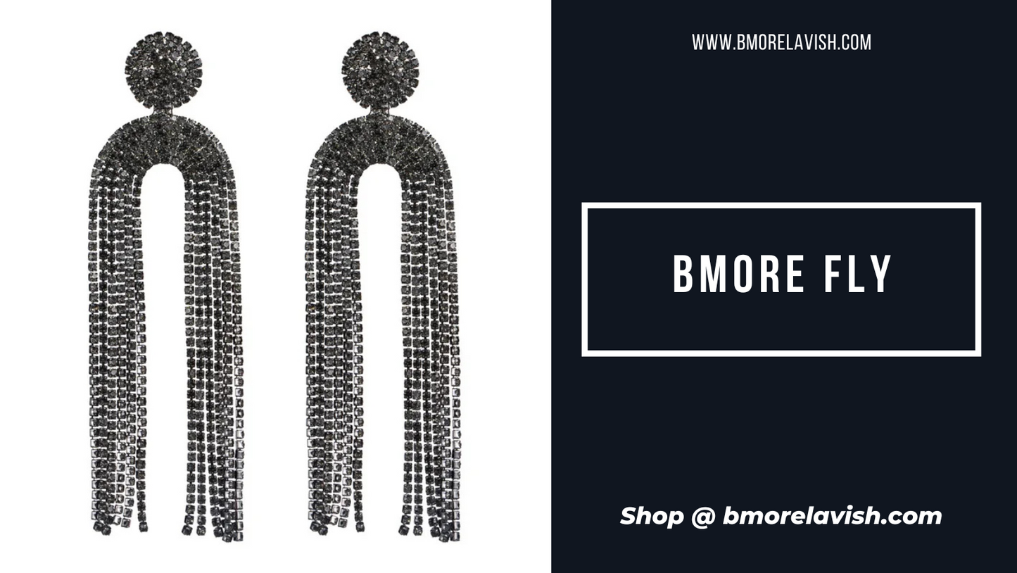 Bmore Fly Bling Earrings