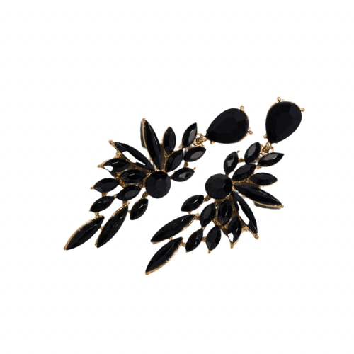 Bmore Floral  Black Earrings