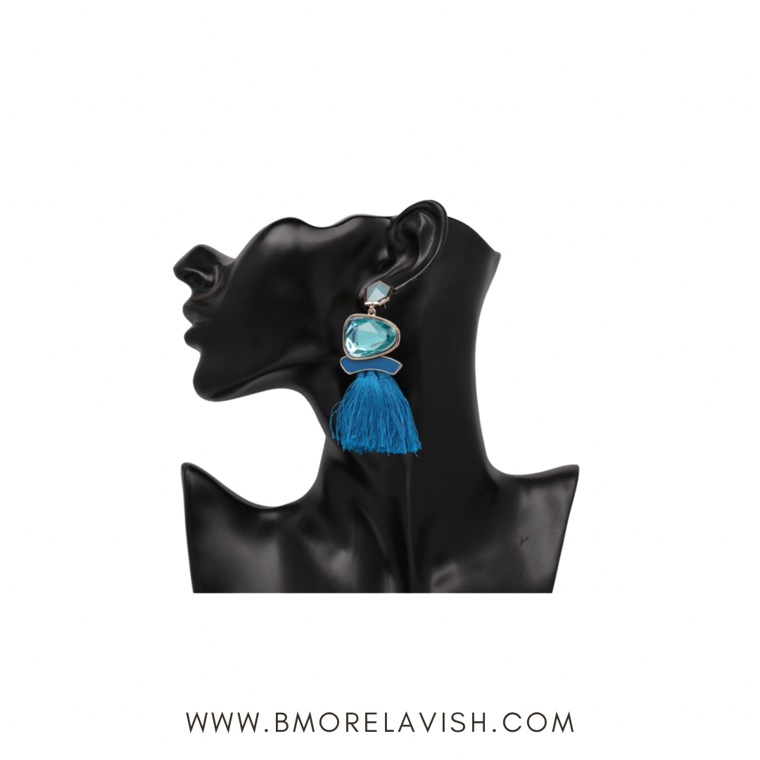 Uptown Diva Turquoise Earrings