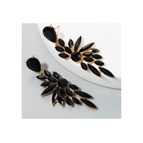 Bmore Floral  Black Earrings
