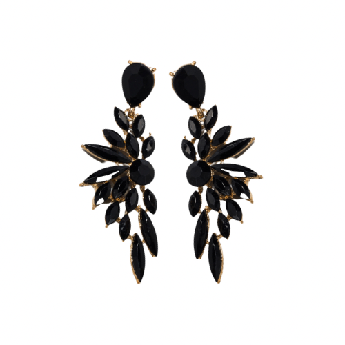 Bmore Floral  Black Earrings