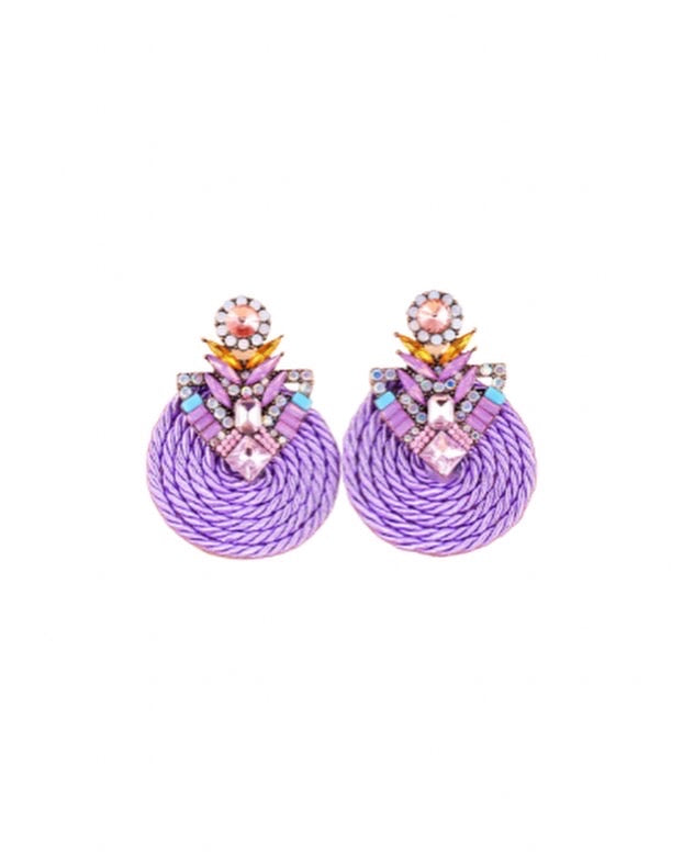 BMORE TIED UP LAVENDER EARRINGS