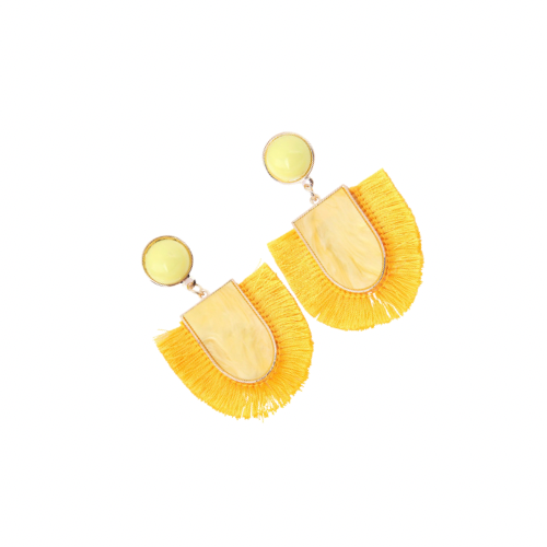 Bmore Jazzy Yellow Fringe Earrings