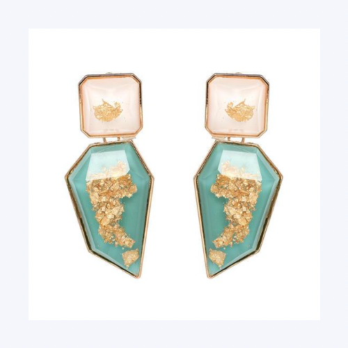 Bmore Asia Green Resin Earrings