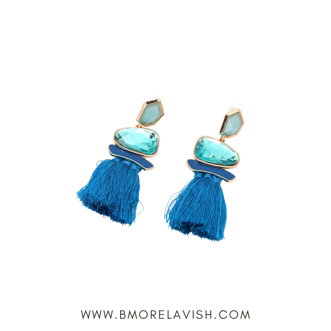 Uptown Diva Turquoise Earrings