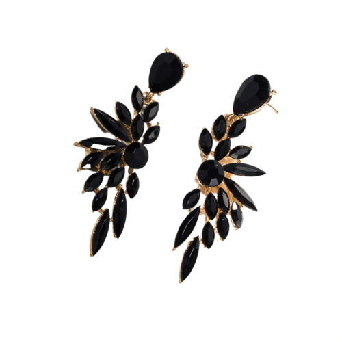 Bmore Floral  Black Earrings