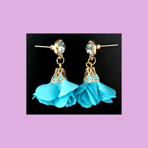 Mz. Monica Aqua Blue Earrings