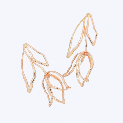 Bmore Roze Gold Flower Earrings