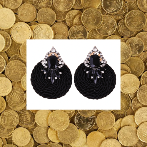 BMORE TIED UP BLACK EARRINGS