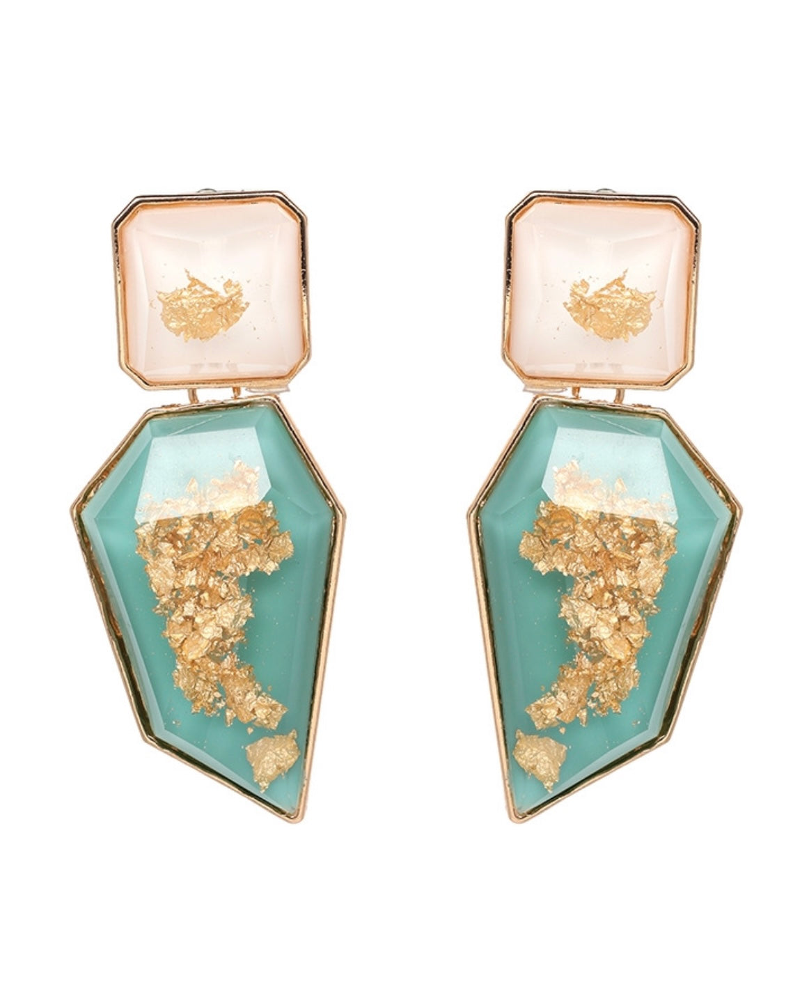 Bmore Asia Blue Resin Earrings