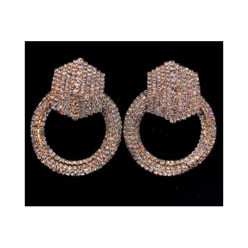 Bmore Regal Gold Round Earrings