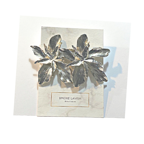 Bmore Blossom Silver Stud Earrings