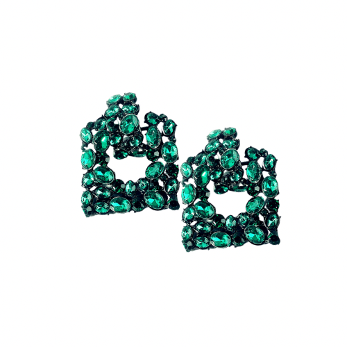 Bmore Glitzy Green  Earrings