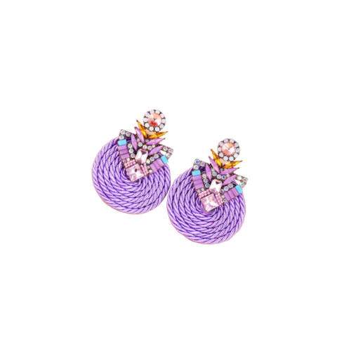 BMORE TIED UP LAVENDER EARRINGS