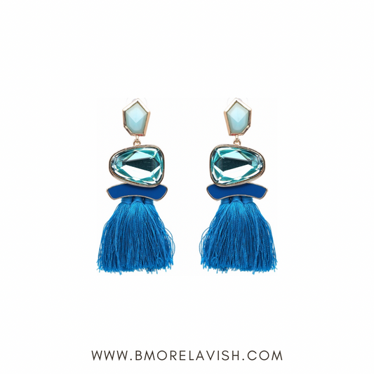 Uptown Diva Turquoise Earrings