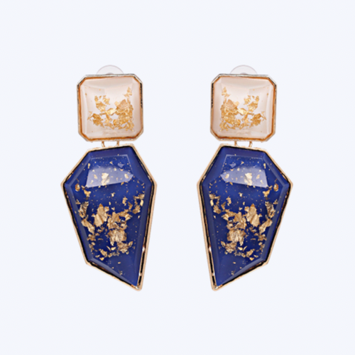 Bmore Asia Blue Resin Earrings