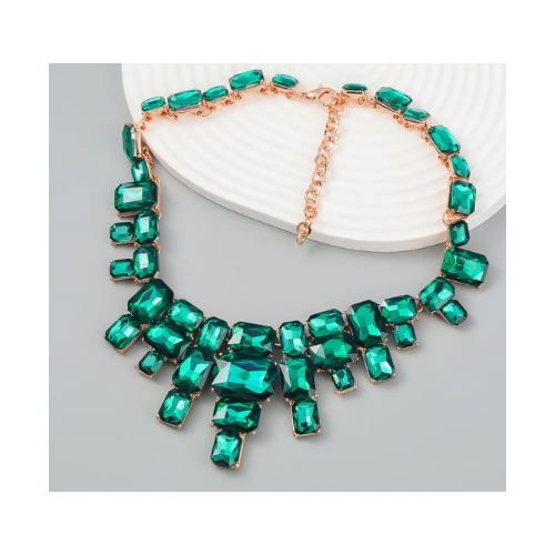 Bmore Bijou Green Statement Necklace