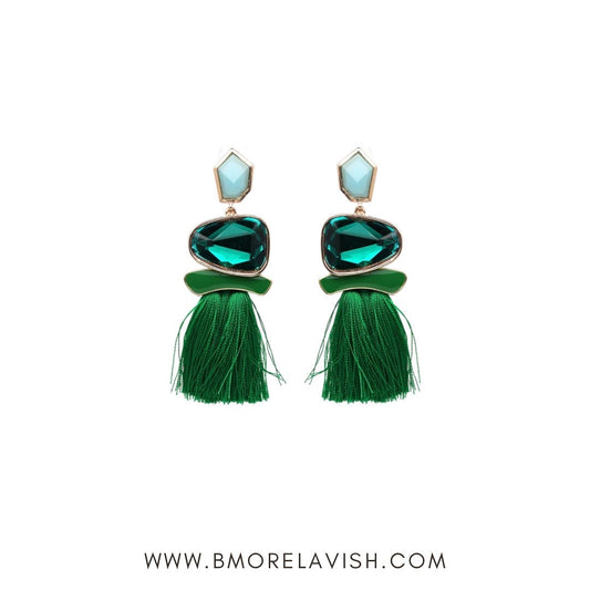 Uptown Diva Green Earrings