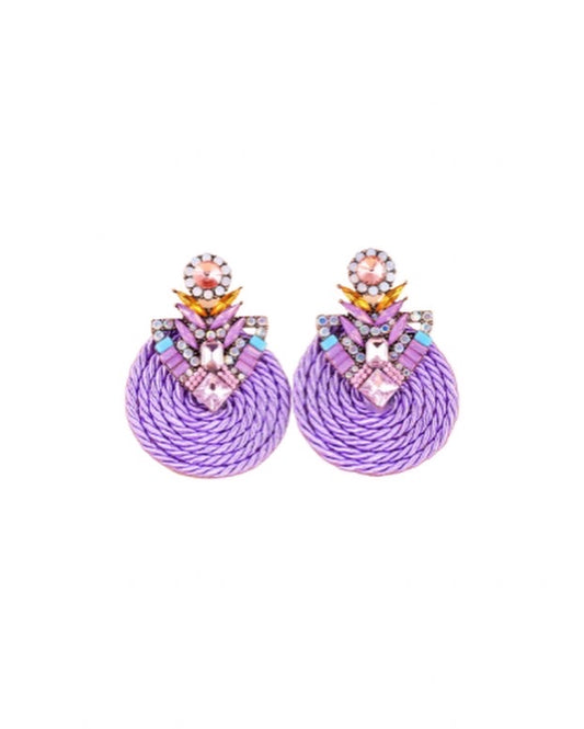 BMORE TIED UP LAVENDER EARRINGS