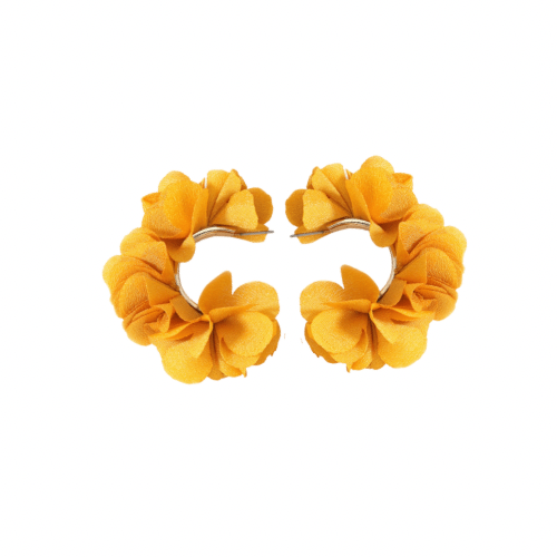 Flower Chile Yellow Cuff Earrings