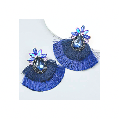 Bmore Keri Blue Fringe Earrings